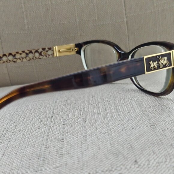 Coach Eyeglasses Frame Dark Tort/Dark Tort Sand Sig C HC6061 EMMA Glasses - Picture 8 of 11